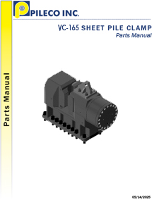 Vibratory Hammer Accessories Manuals, Pileco Inc.